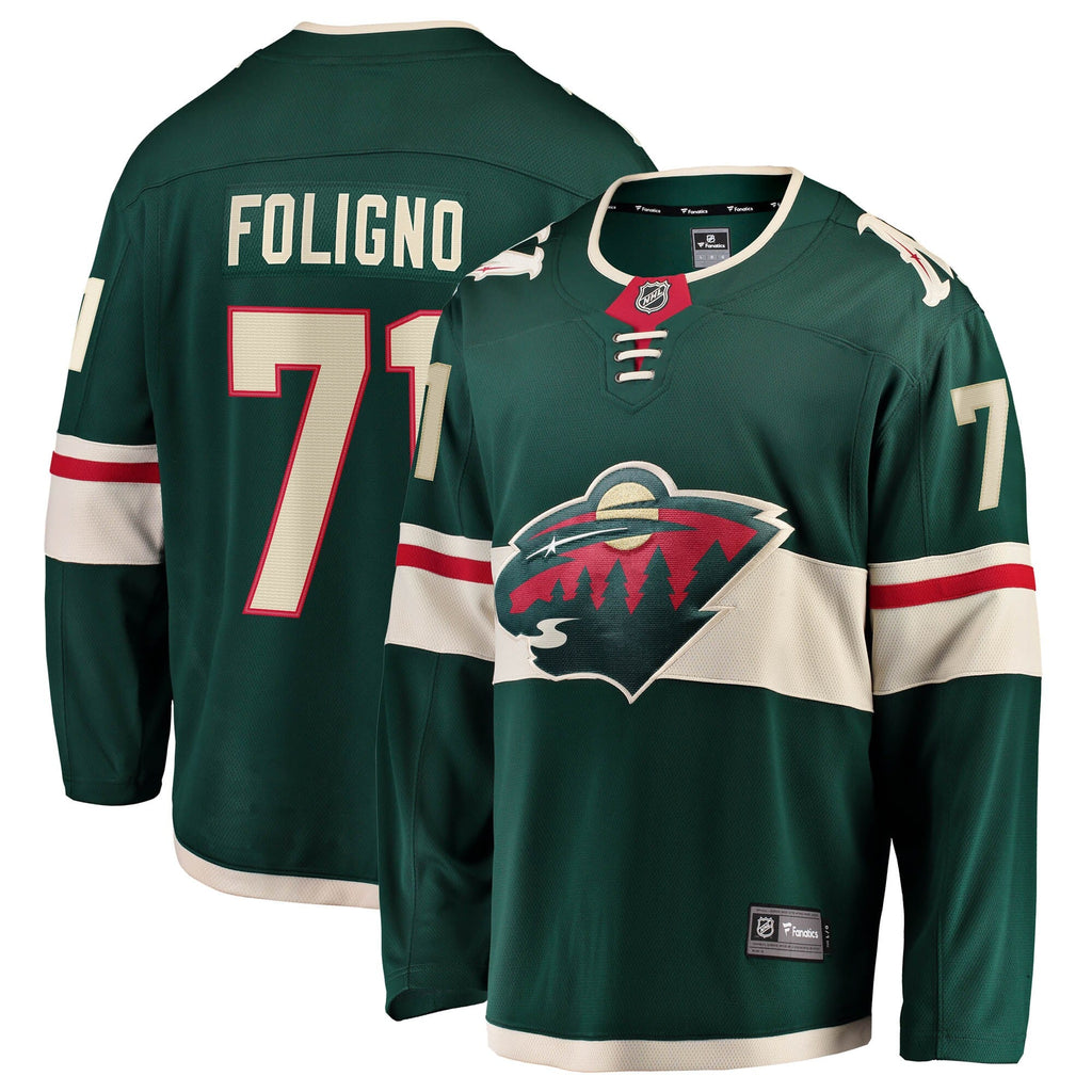 Minnesota Wild Nick Foligno Fanatics Green Home Breakaway Jersey