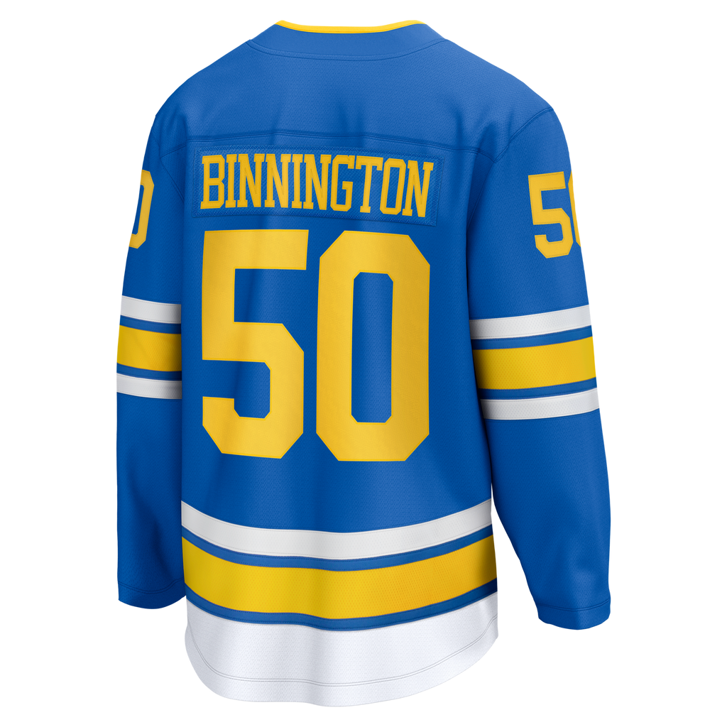 St. Louis Blues Jordan Binnington Fanatics Blue Home Breakaway Jersey