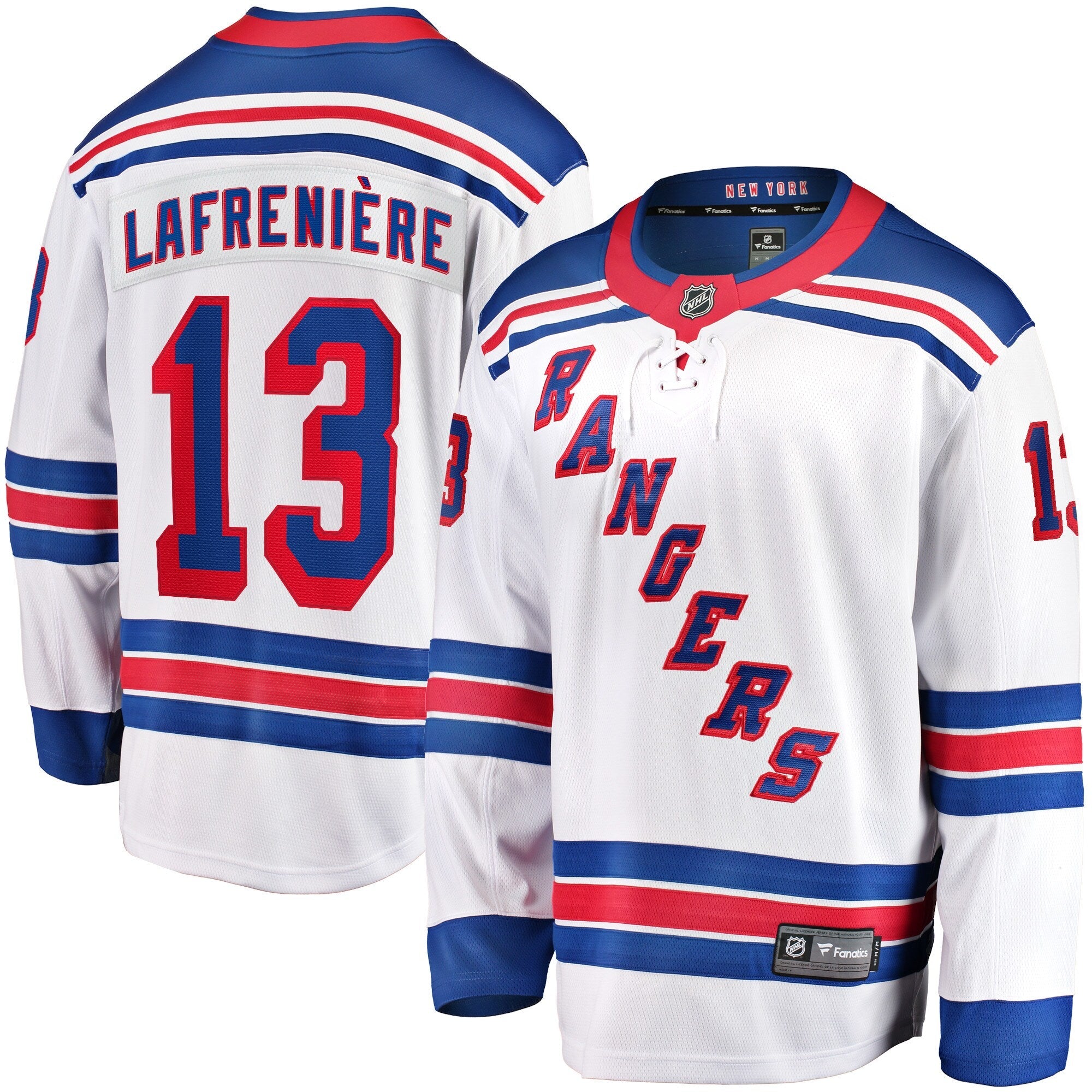 New York Rangers Alexis Lafreniere Fanatics White Breakaway Jersey