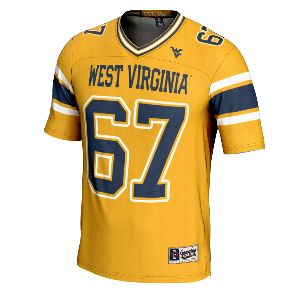 GameDay Greats #1 Gold West Virginia Mountaineers Football Jersey