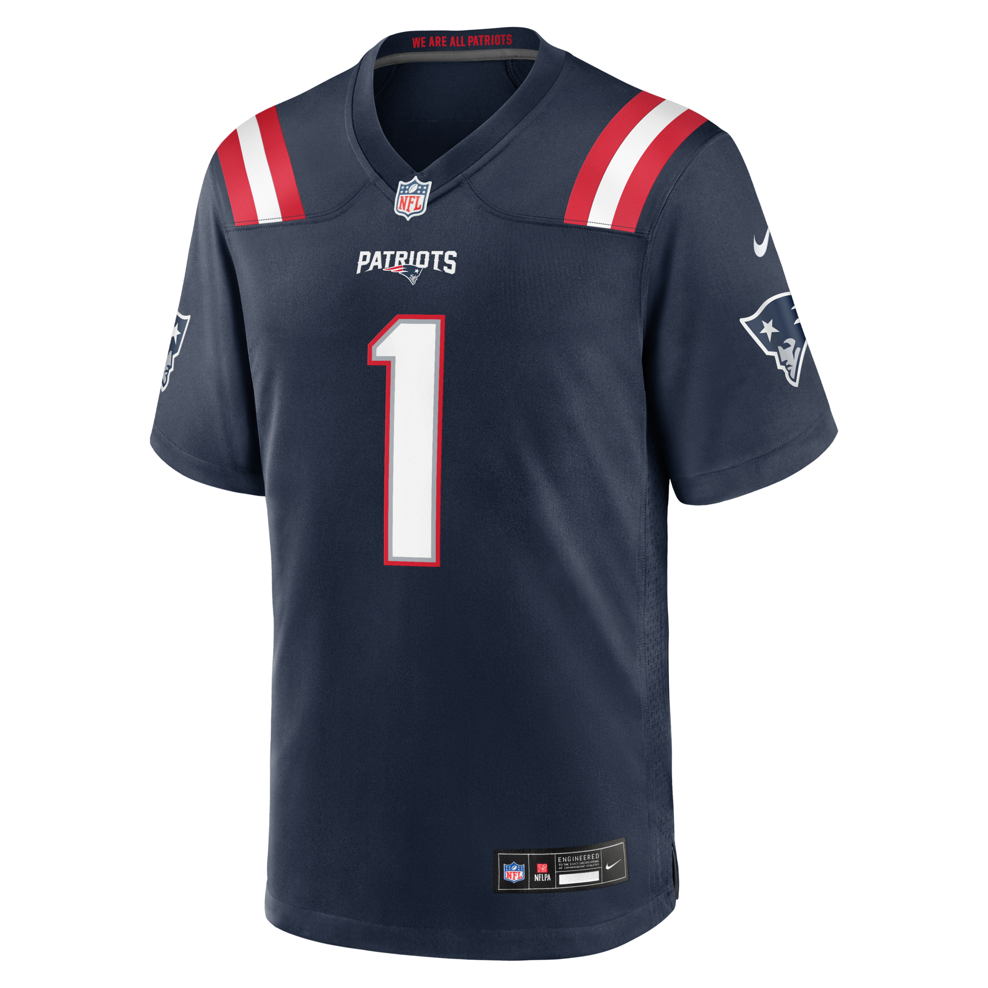 New England Patriots A.J. Brown Nike Navy Team Game Jersey