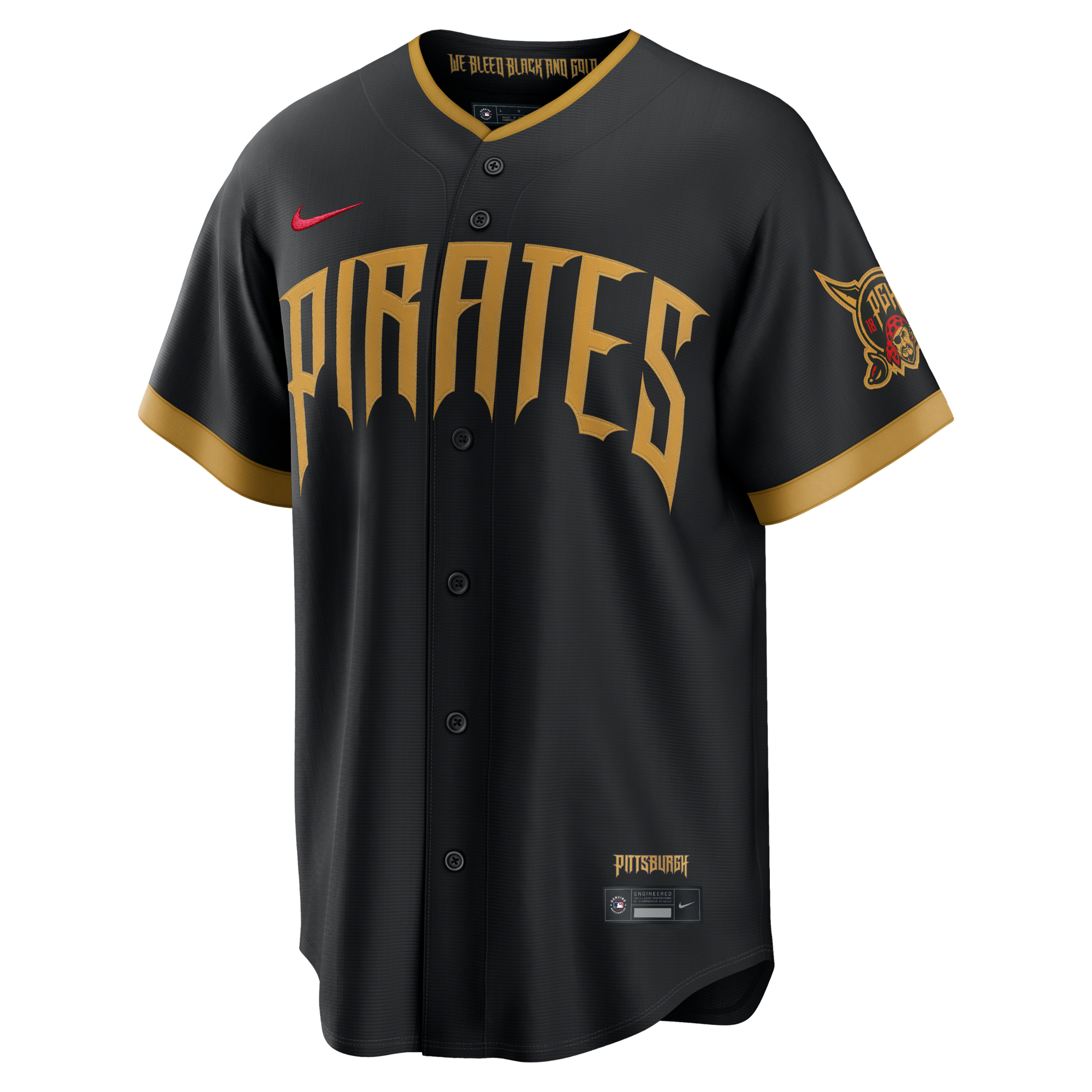 Pittsburgh Pirates Oneil Cruz Nike Black 2026 City Connect Stadium Jersey