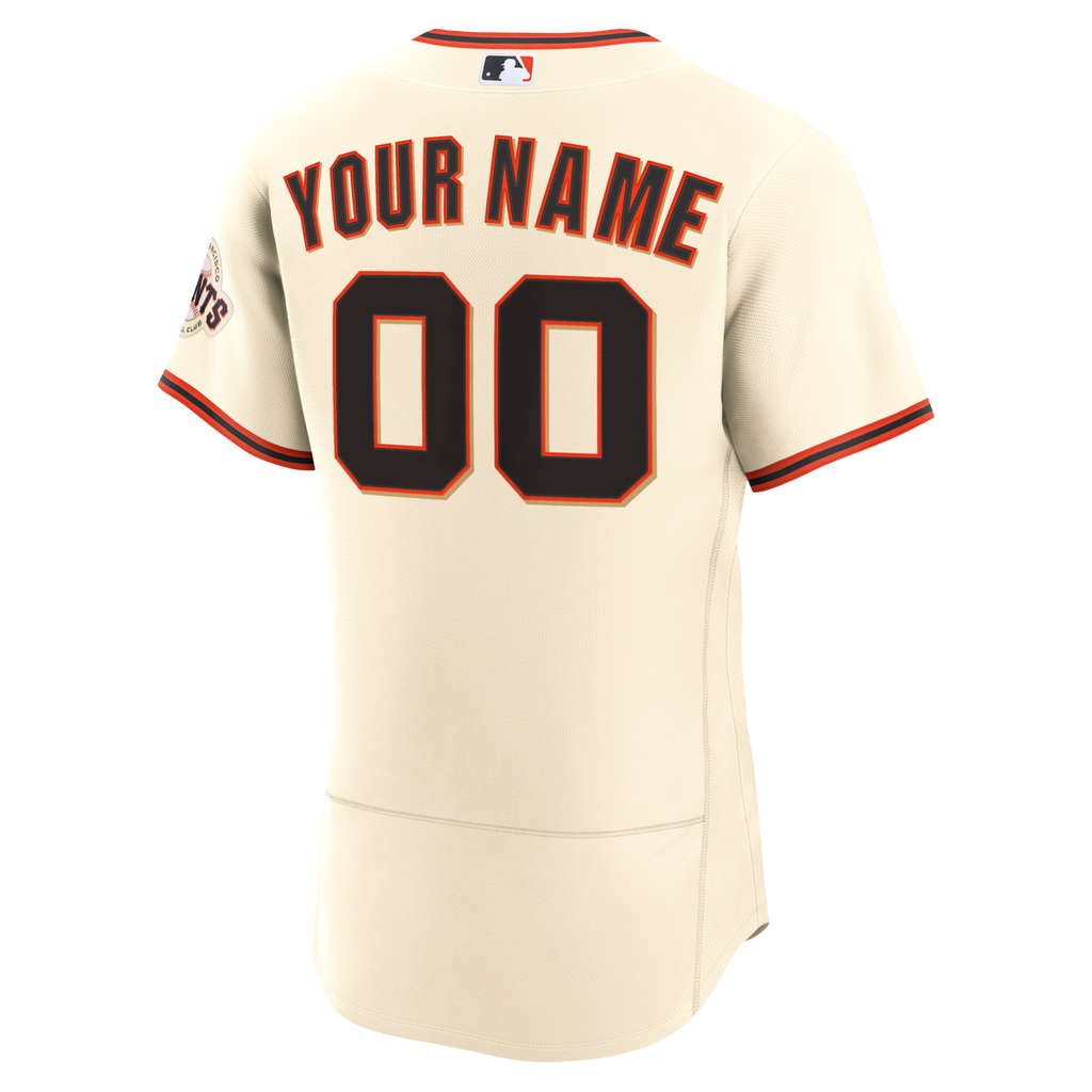 San Francisco Giants Nike Cream Home Authentic Custom Jersey