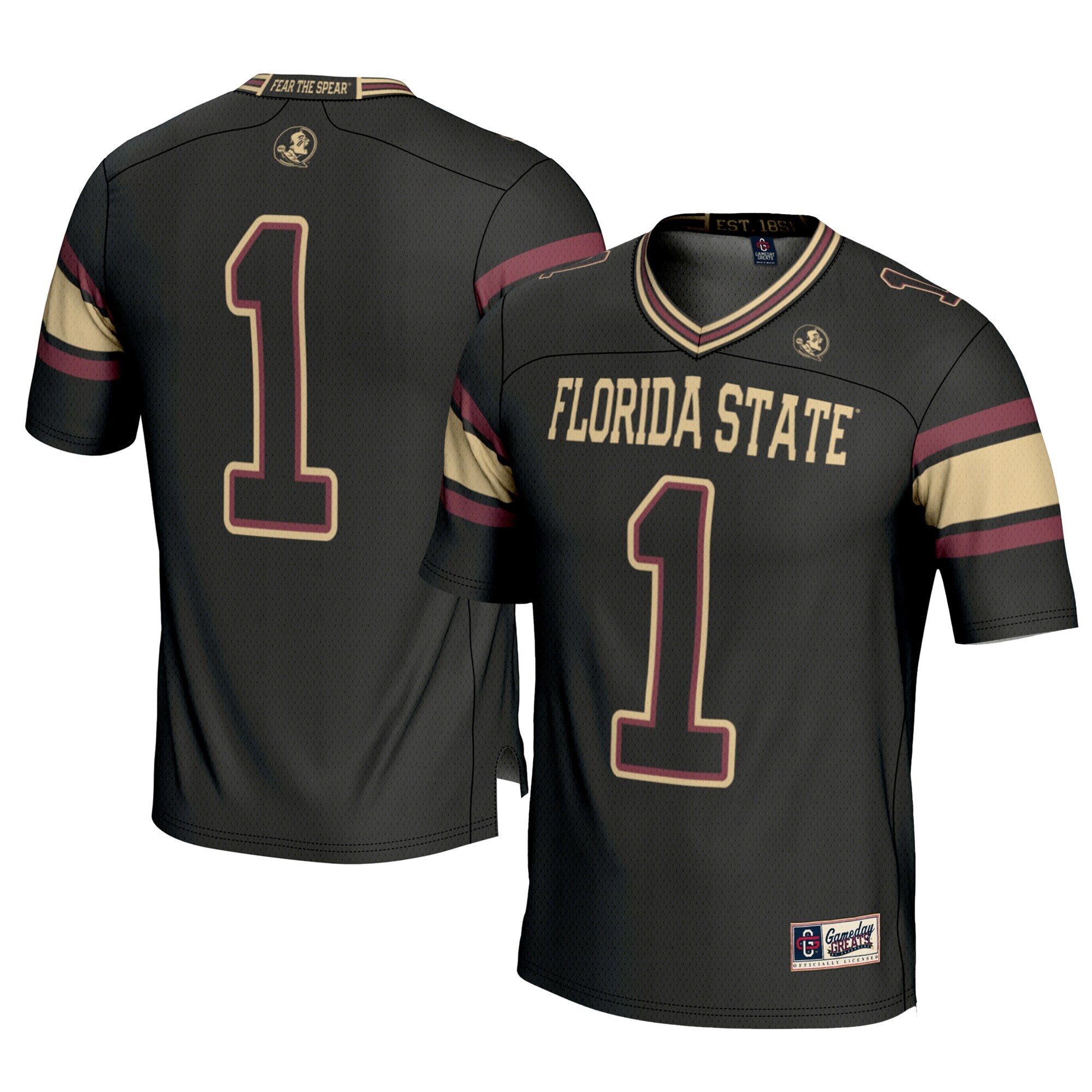 GameDay Greats #1 Black Florida State Seminoles Football Jersey