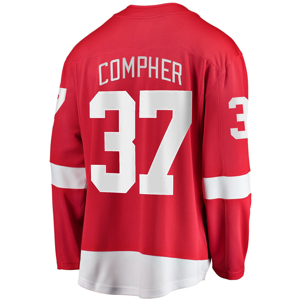Detroit Red Wings J.T. Compher Fanatics Red Home Breakaway Jersey