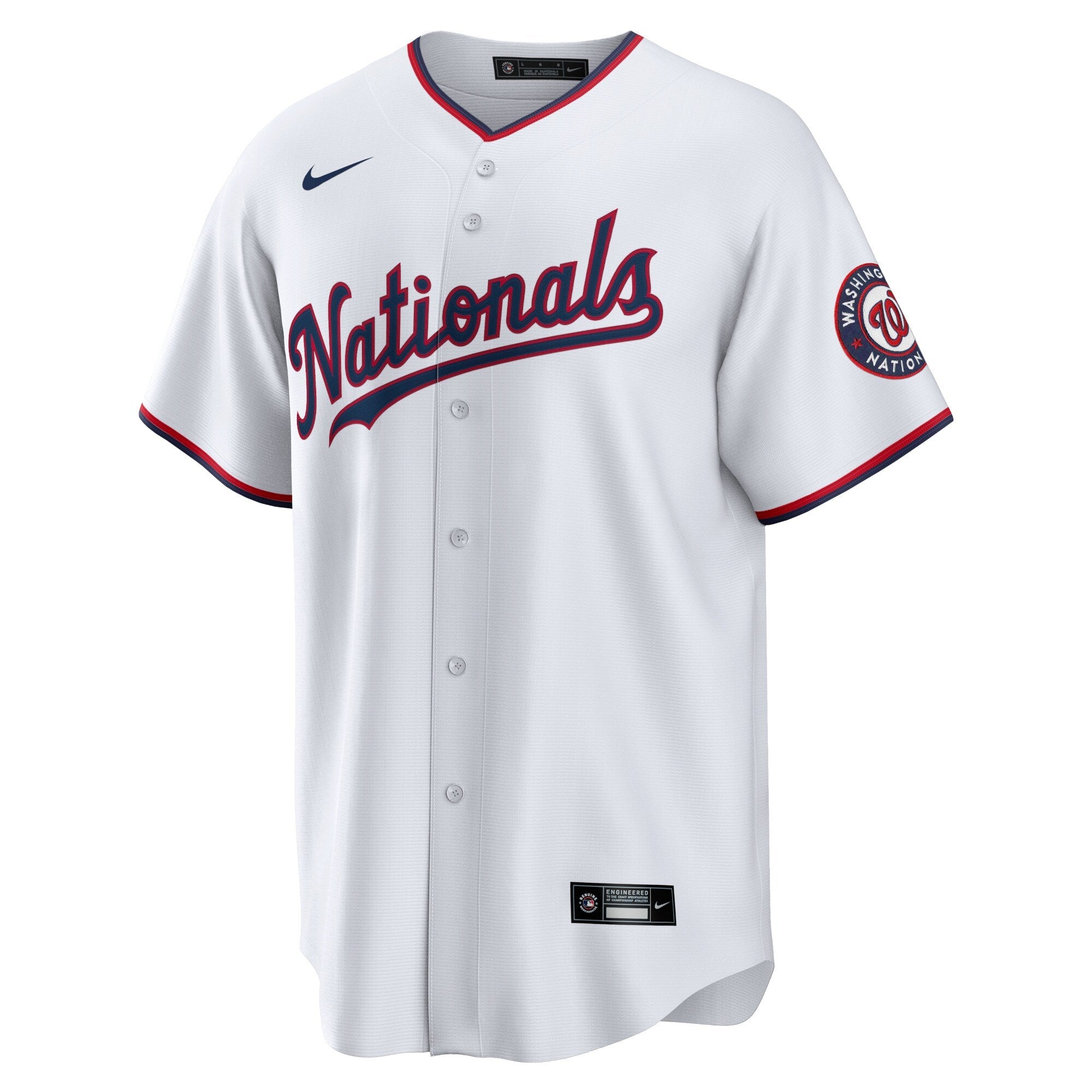 Washington Nationals Nike White Home Blank Replica Jersey