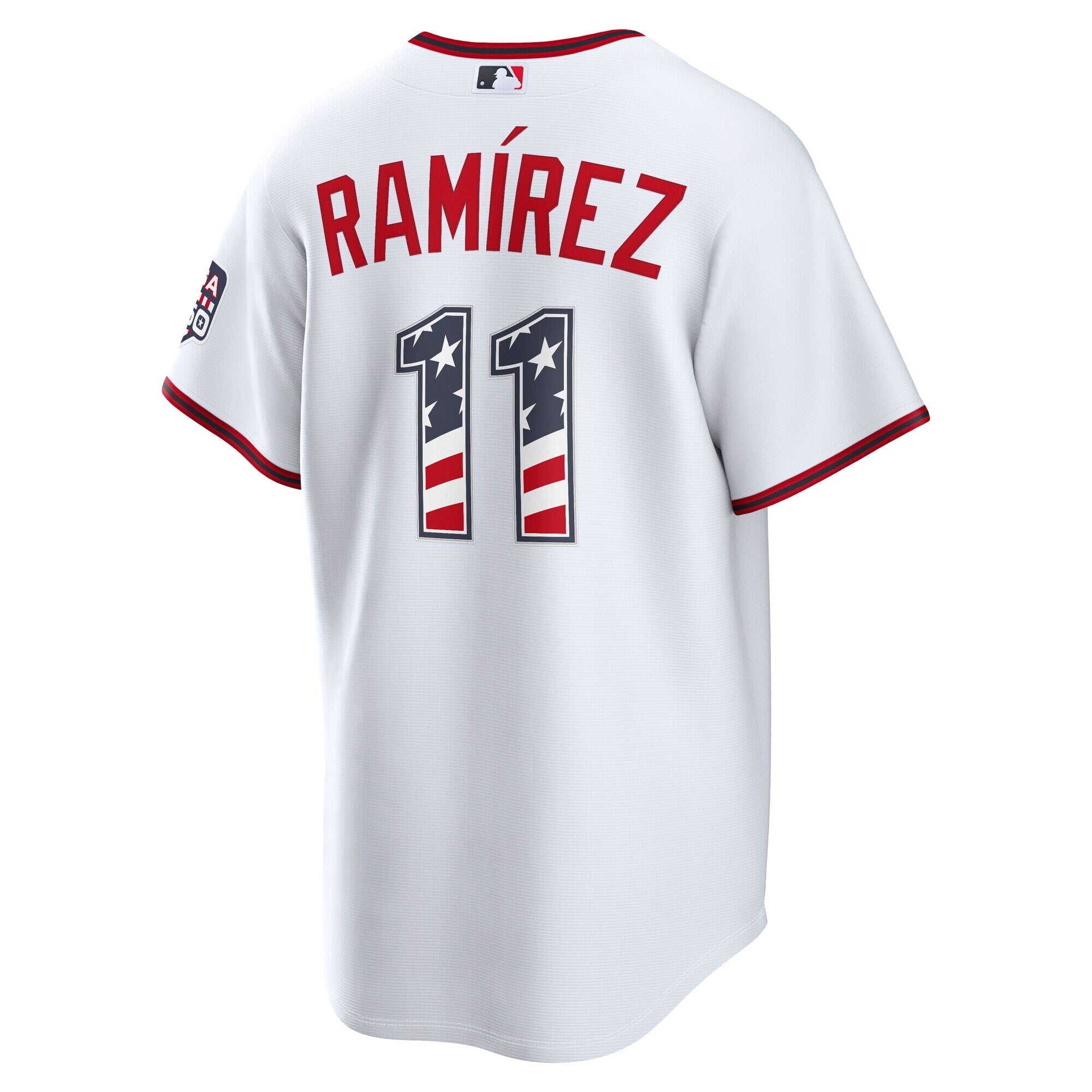 Fourth of July Cleveland Guardians José Ramírez Nike White USA 250 Stadium Jersey
