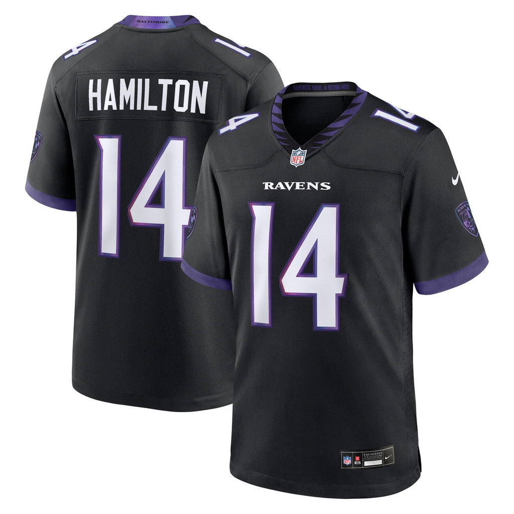 Baltimore Ravens Kyle Hamilton Nike Black Alternate Game Jersey