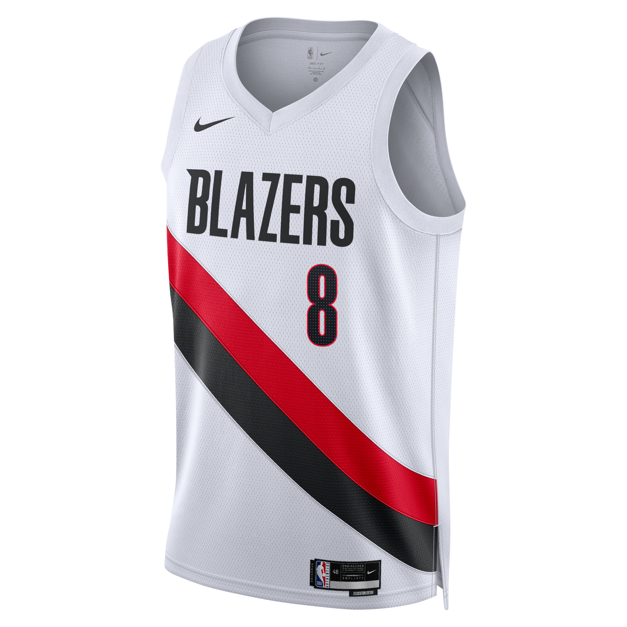 Portland Trail Blazers Nike Replica Association Edition Swingman Jersey - White - Deni Avdija
