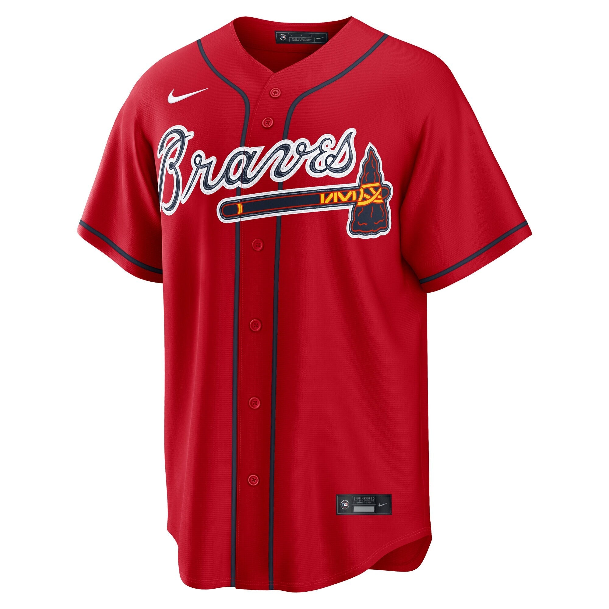 Atlanta Braves Ronald Acuña Jr. Nike Red Alternate 2 Replica Jersey