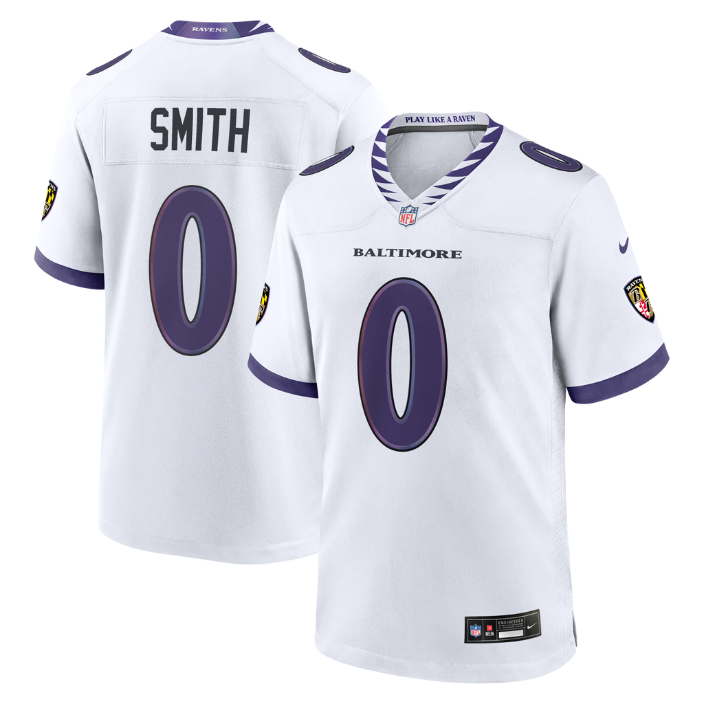 Baltimore Ravens Roquan Smith Nike White Game Jersey