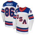 Jack Hughes Nike White US Hockey 2026 Away Replica Jersey