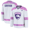 Florida Panthers Fanatics White Hockey Fights Cancer Survivor Practice Jersey