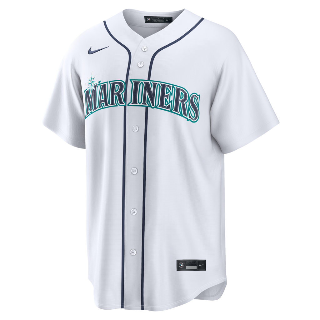Seattle Mariners Colt Emerson Nike White Home Replica Jersey