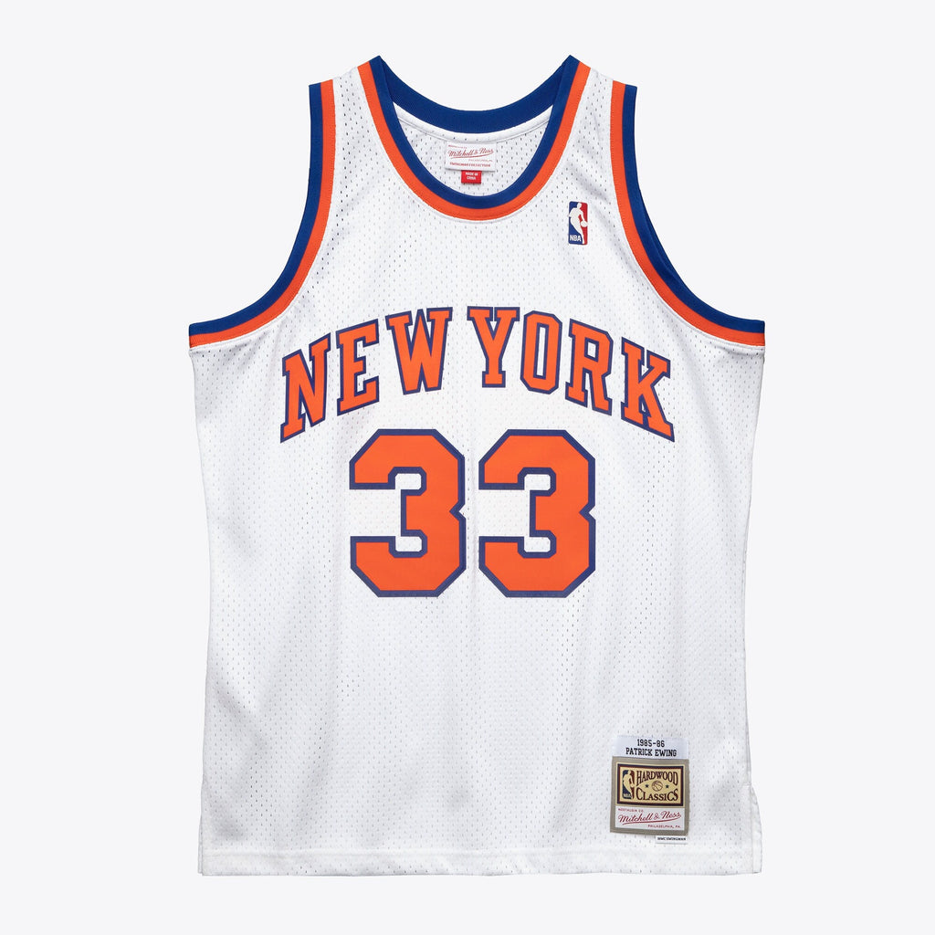 New York Knicks Mitchell & Ness Patrick Ewing 1985 Swingman Authentic Jersey - White