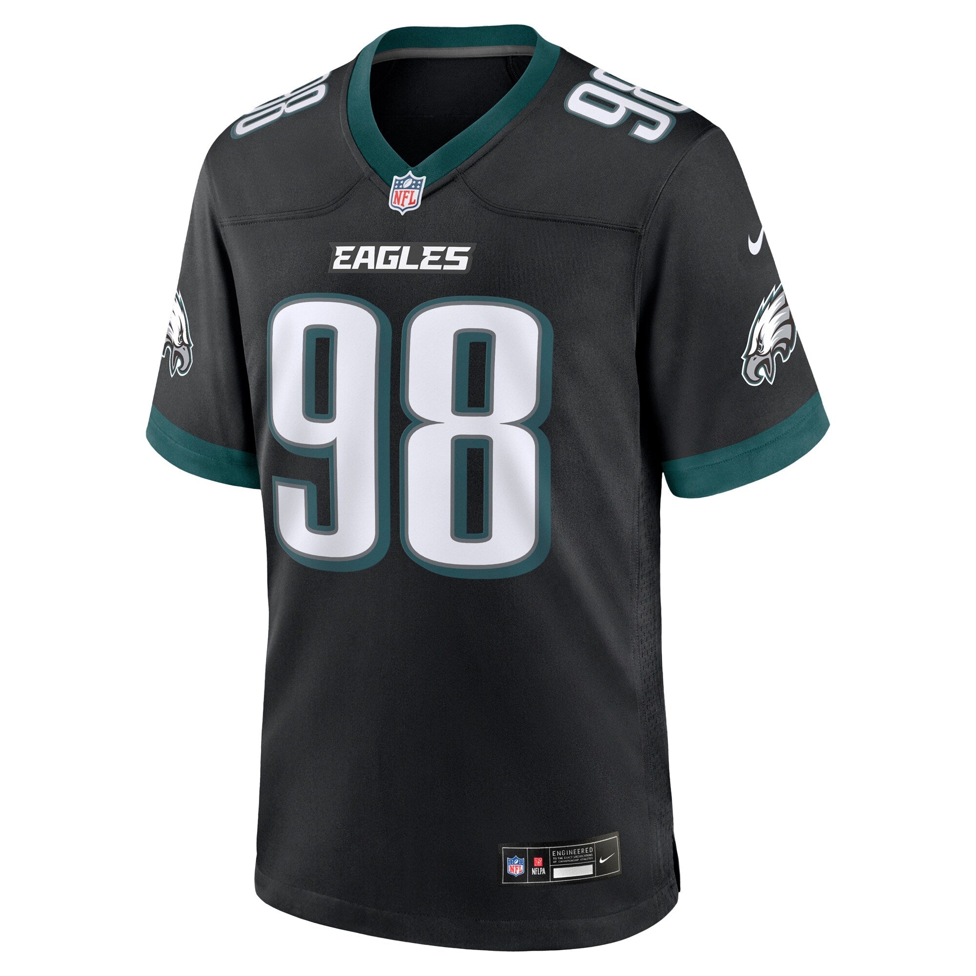 Philadelphia Eagles Jalen Carter Nike Black Alternate Game Player Jersey