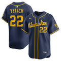 Milwaukee Brewers Christian Yelich Nike Navy Alternate Limited Jersey