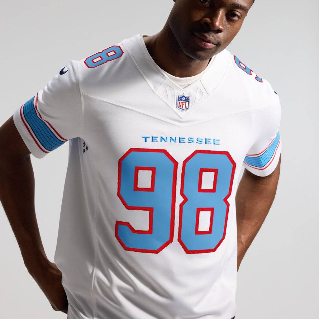 Tennessee Titans Jeffery Simmons Nike White Vapor F.U.S.E. Stitched Limited Jersey