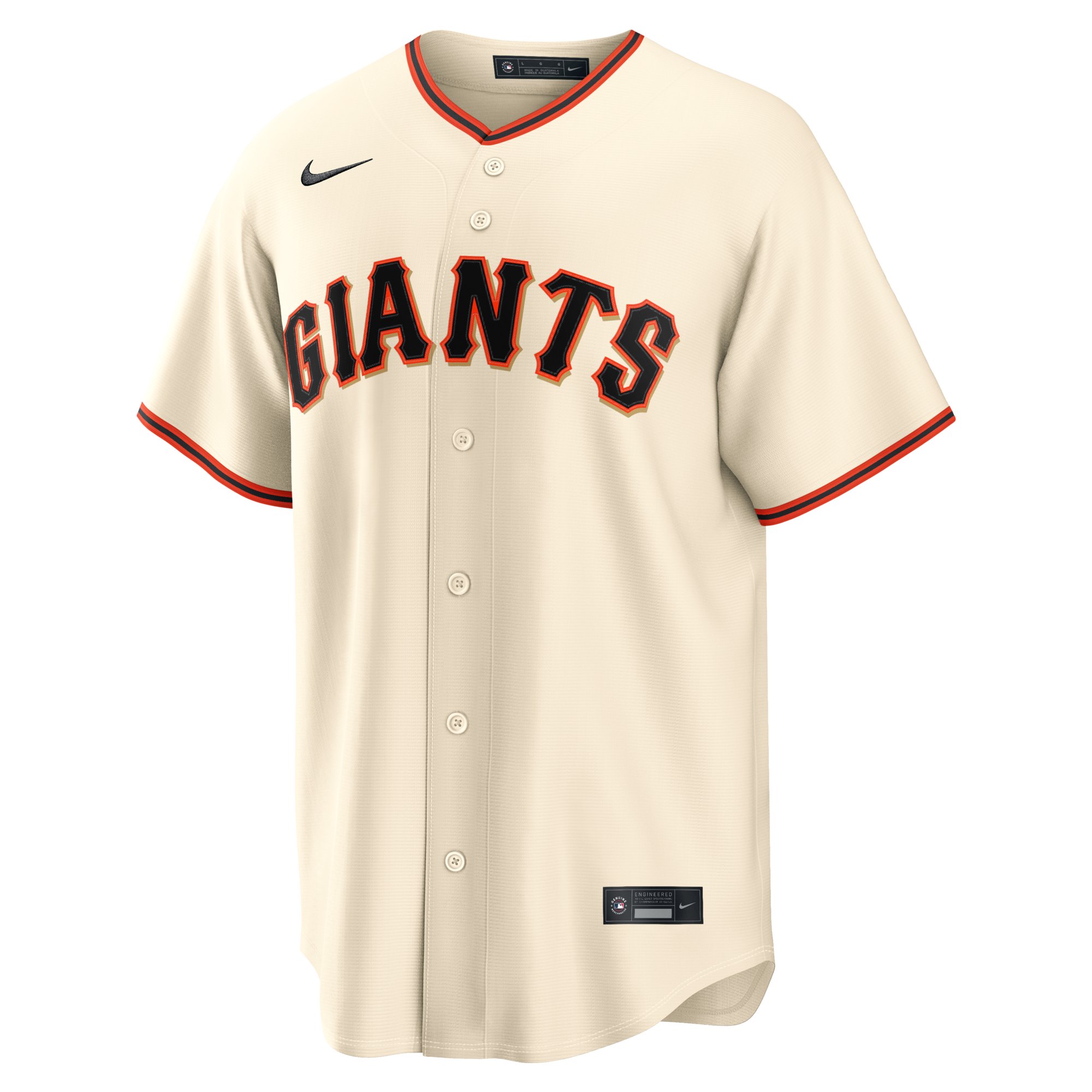 San Francisco Giants Nike Cream Home Replica Custom Jersey