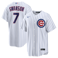 Chicago Cubs Dansby Swanson Nike White Home Replica Jersey