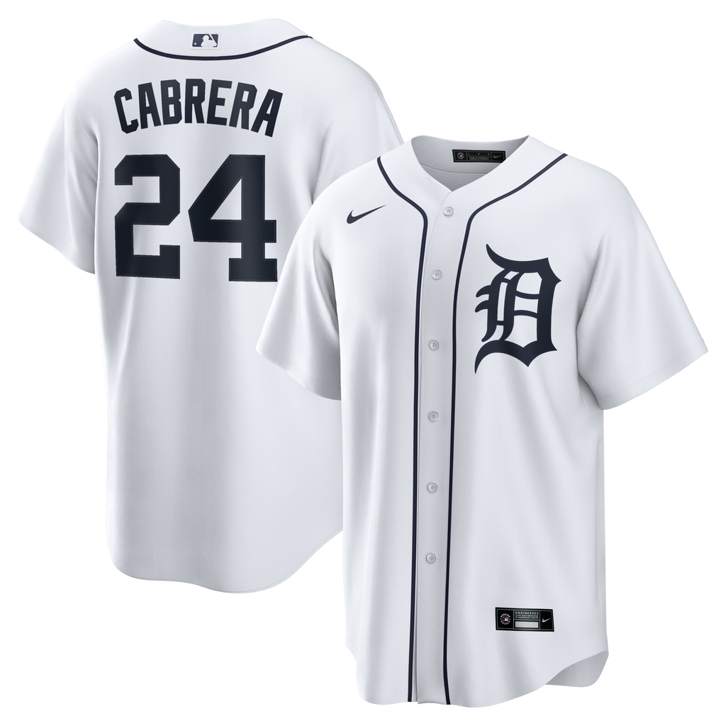 Detroit Tigers Miguel Cabrera Nike White Home Retired Player Replica Jersey