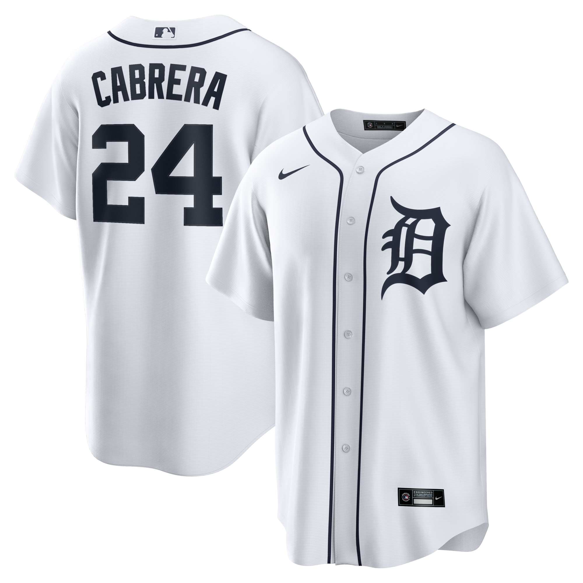 Detroit Tigers Miguel Cabrera Nike White Home Retired Player Replica Jersey