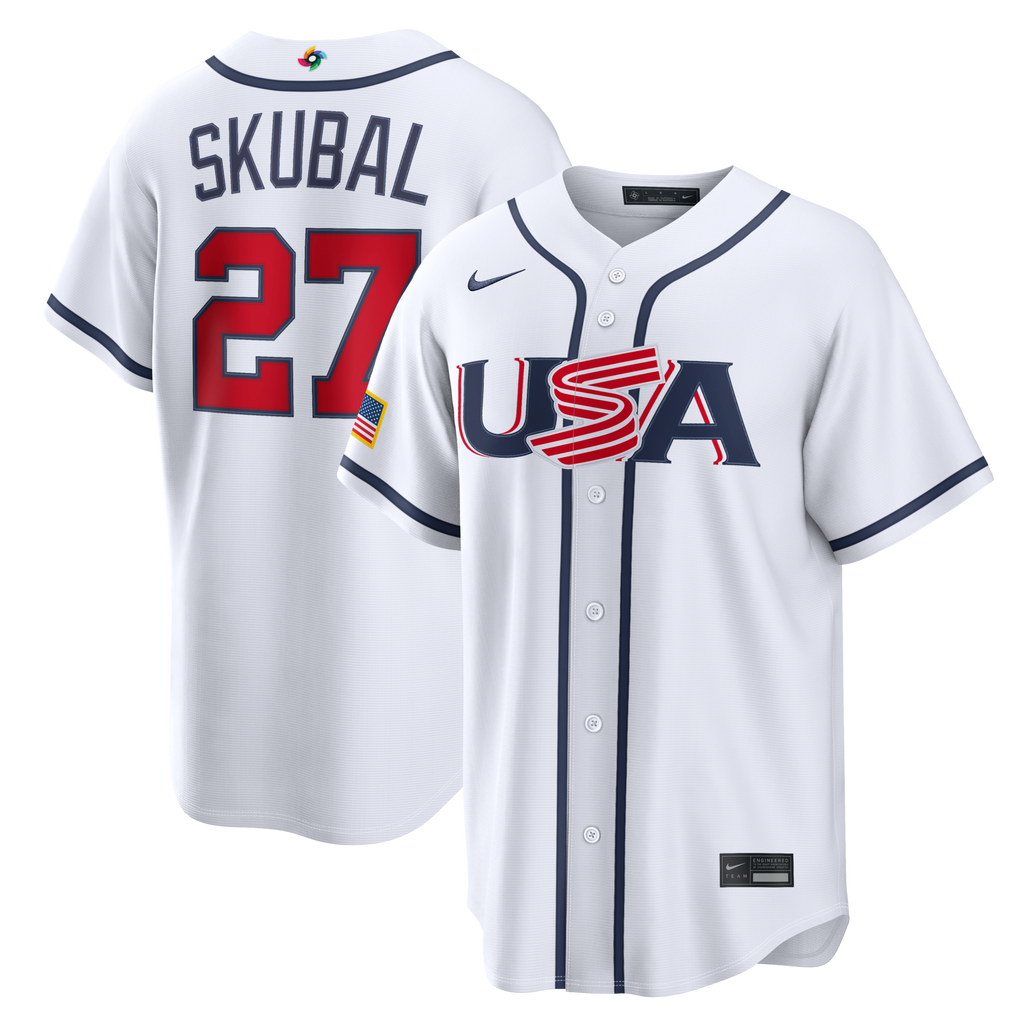USA Baseball Tarik Skubal Nike White 2026 World Baseball Classic Home Stadium Jersey