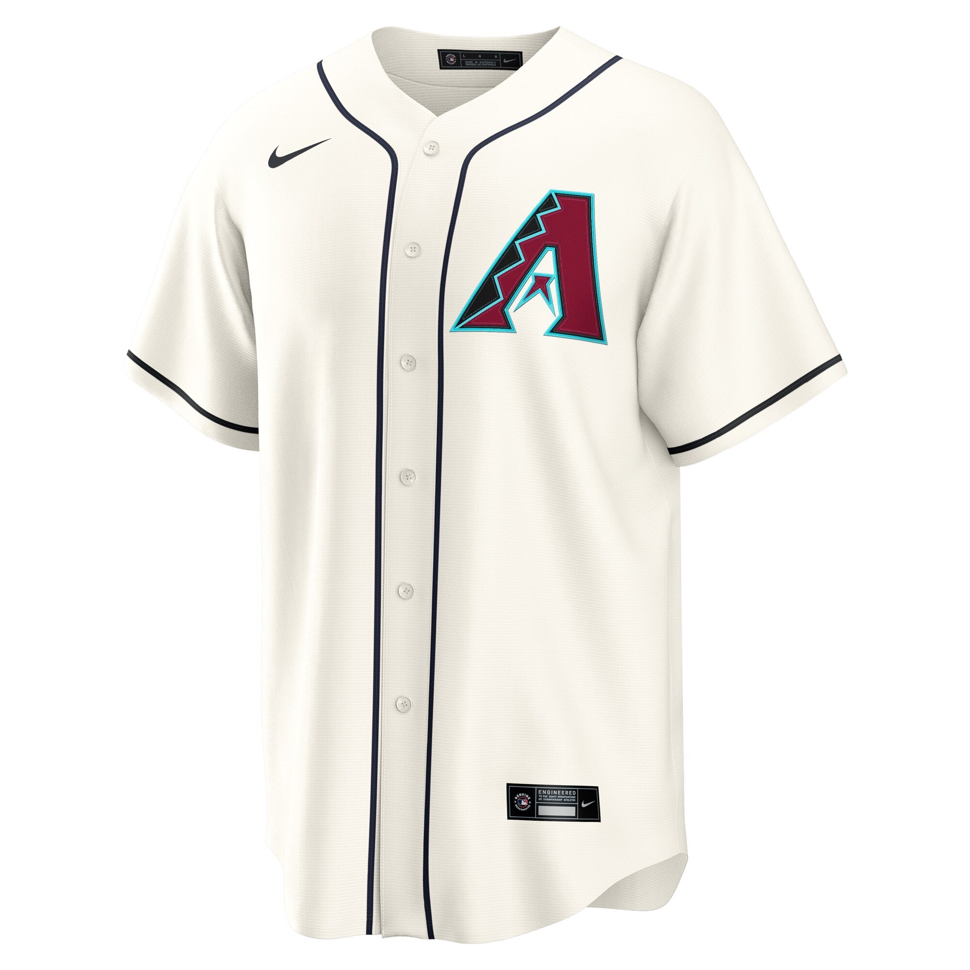 Arizona Diamondbacks Nike Cream Home Custom Replica Jersey