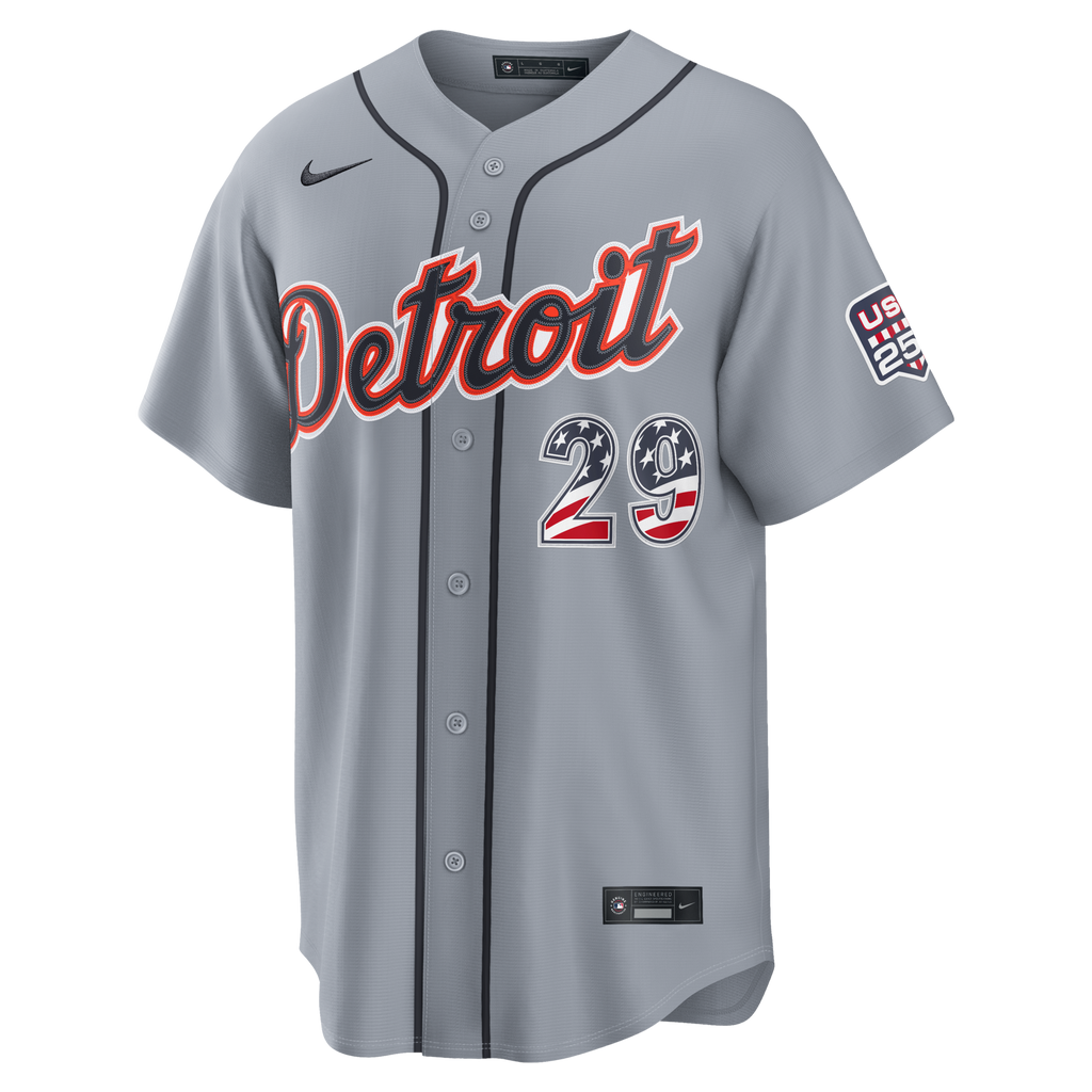 Fourth of July Detroit Tigers Tarik Skubal Nike Gray USA 250 Stadium Jersey