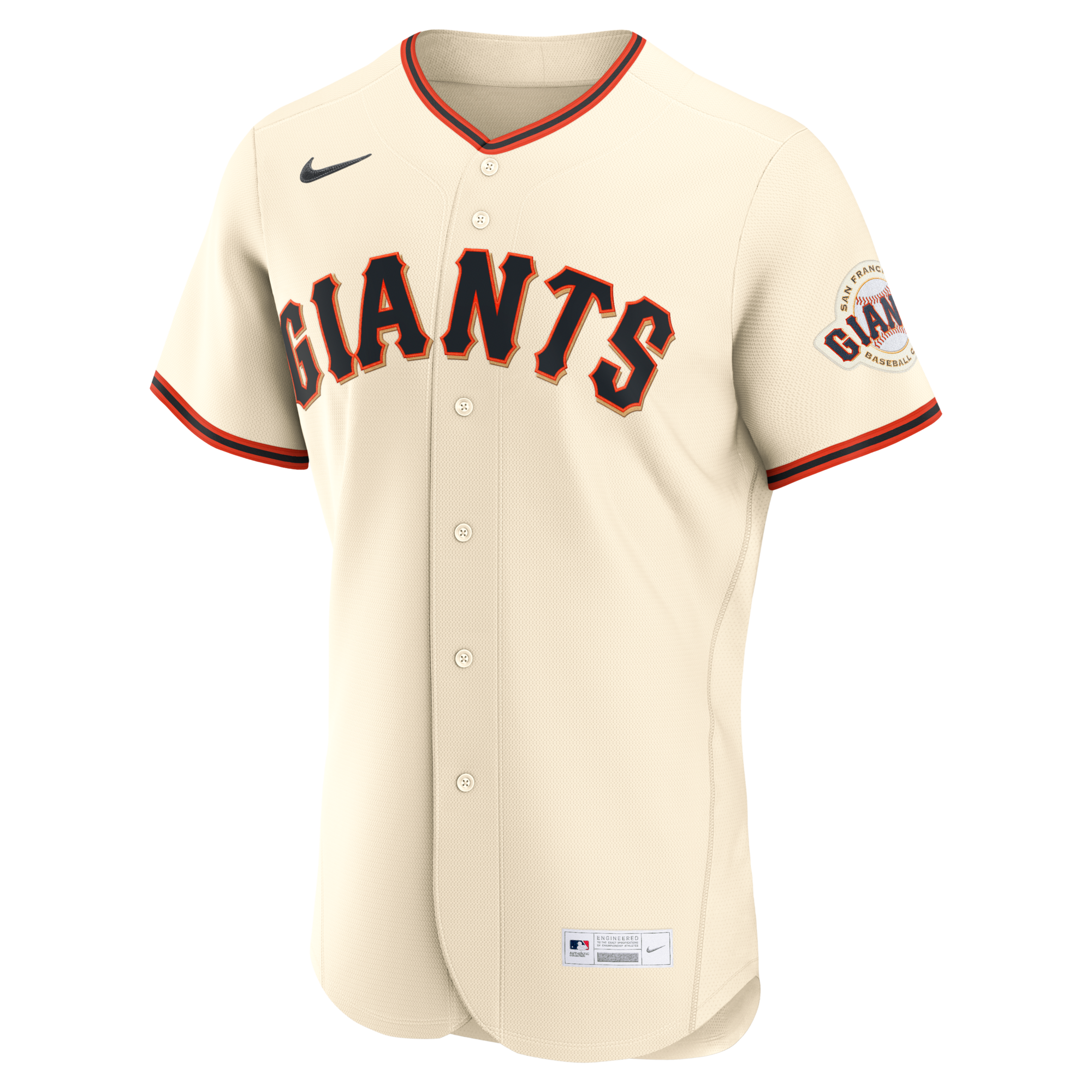 San Francisco Giants Nike Cream Home Authentic Custom Jersey