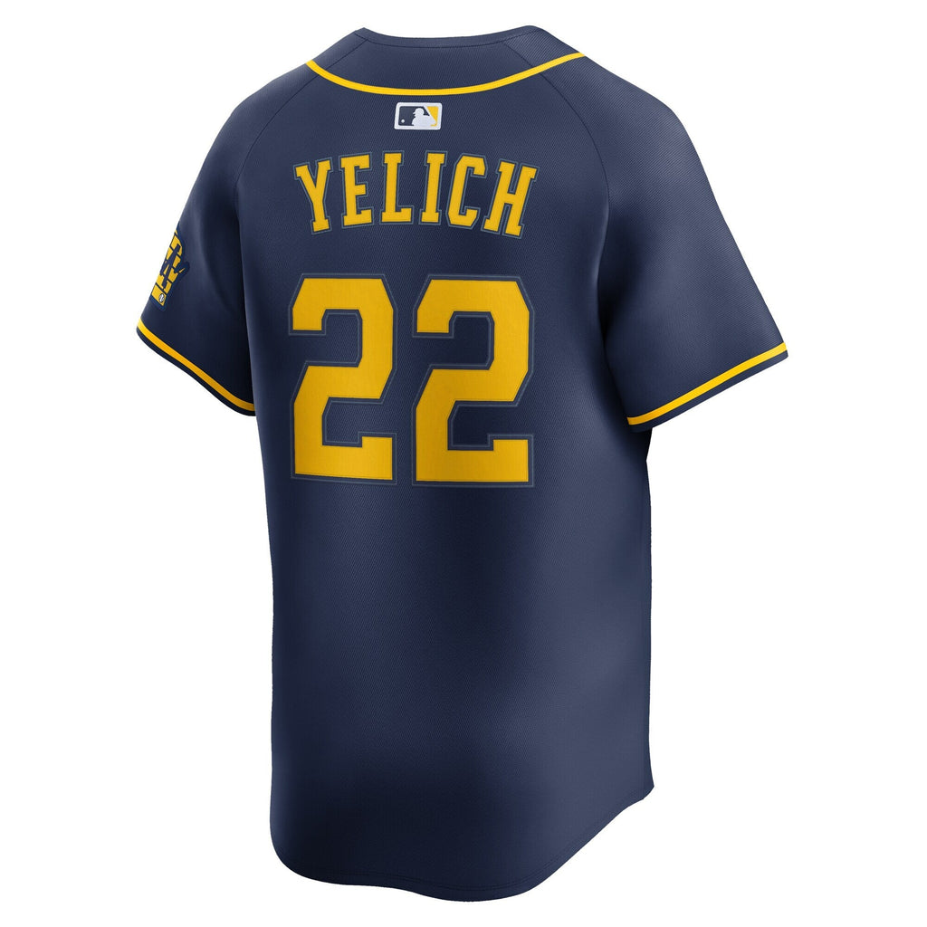 Milwaukee Brewers Christian Yelich Nike Navy Alternate Limited Jersey