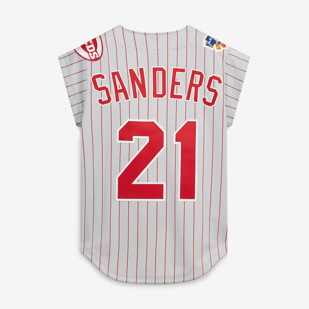 Cincinnati Reds Deion Sanders Mitchell & Ness Gray 1997 Authentic Jersey