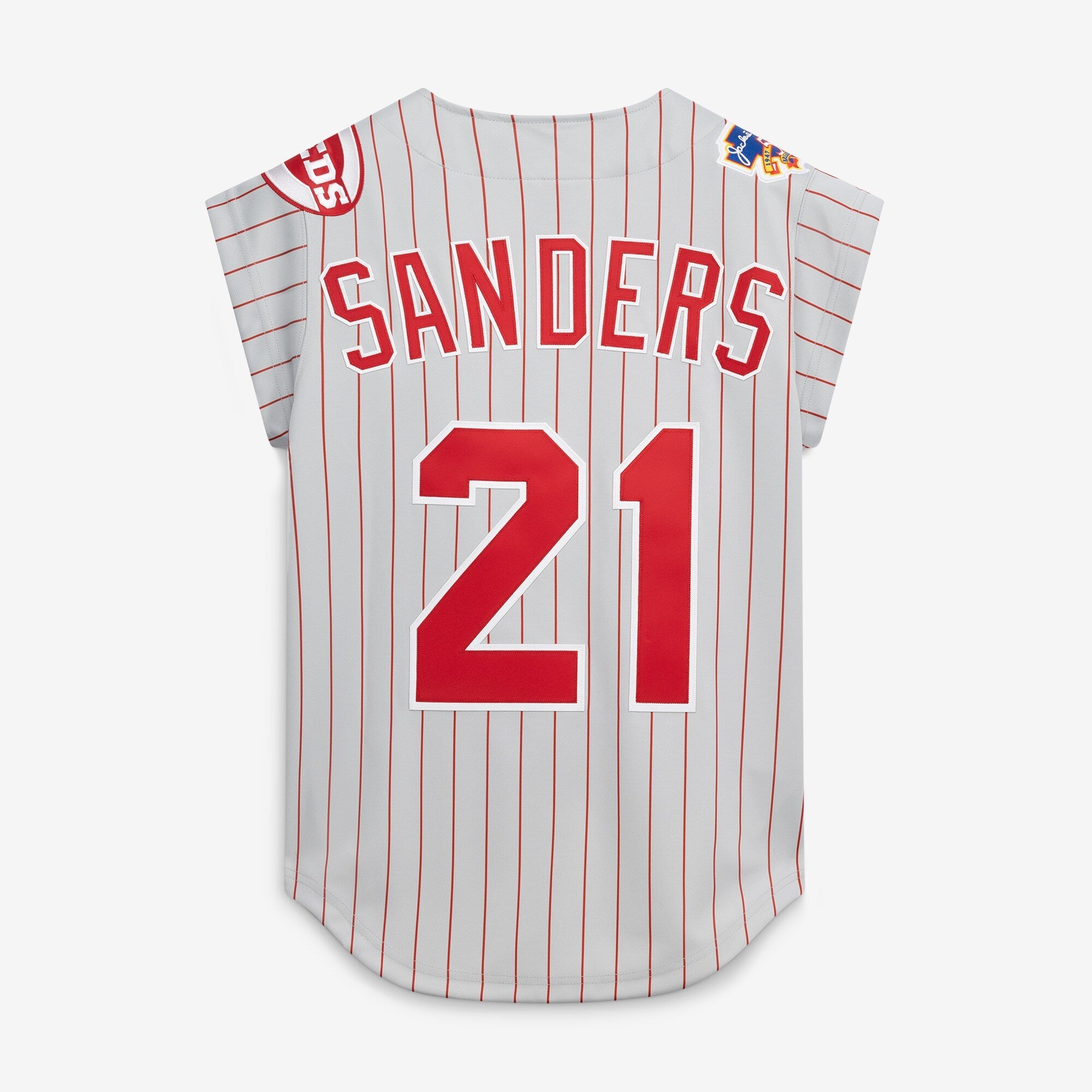 Cincinnati Reds Deion Sanders Mitchell & Ness Gray 1997 Authentic Jersey