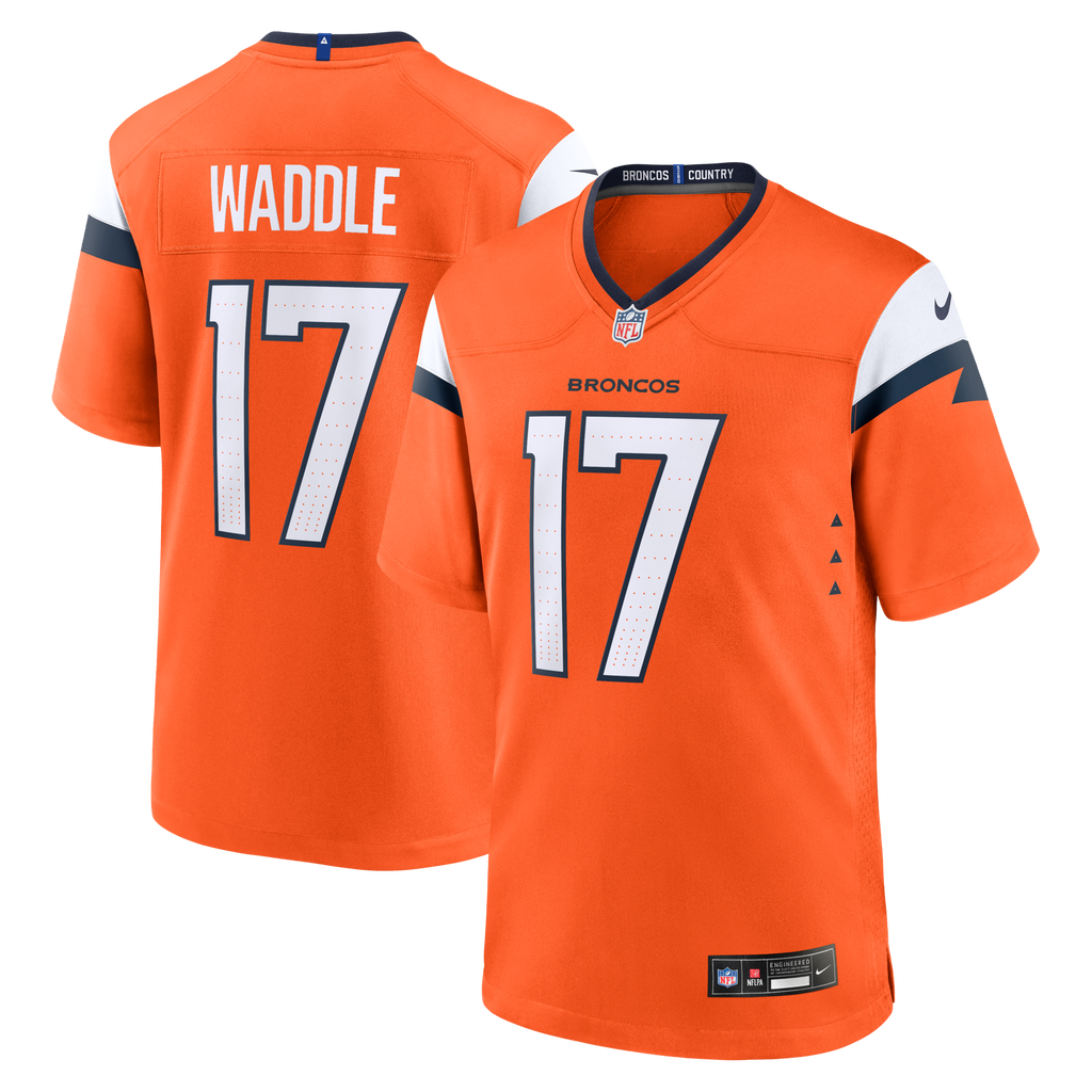 Denver Broncos Jaylen Waddle Nike Orange Game Jersey