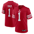 San Francisco 49ers Number 1 Dad Nike Scarlet Game Jersey
