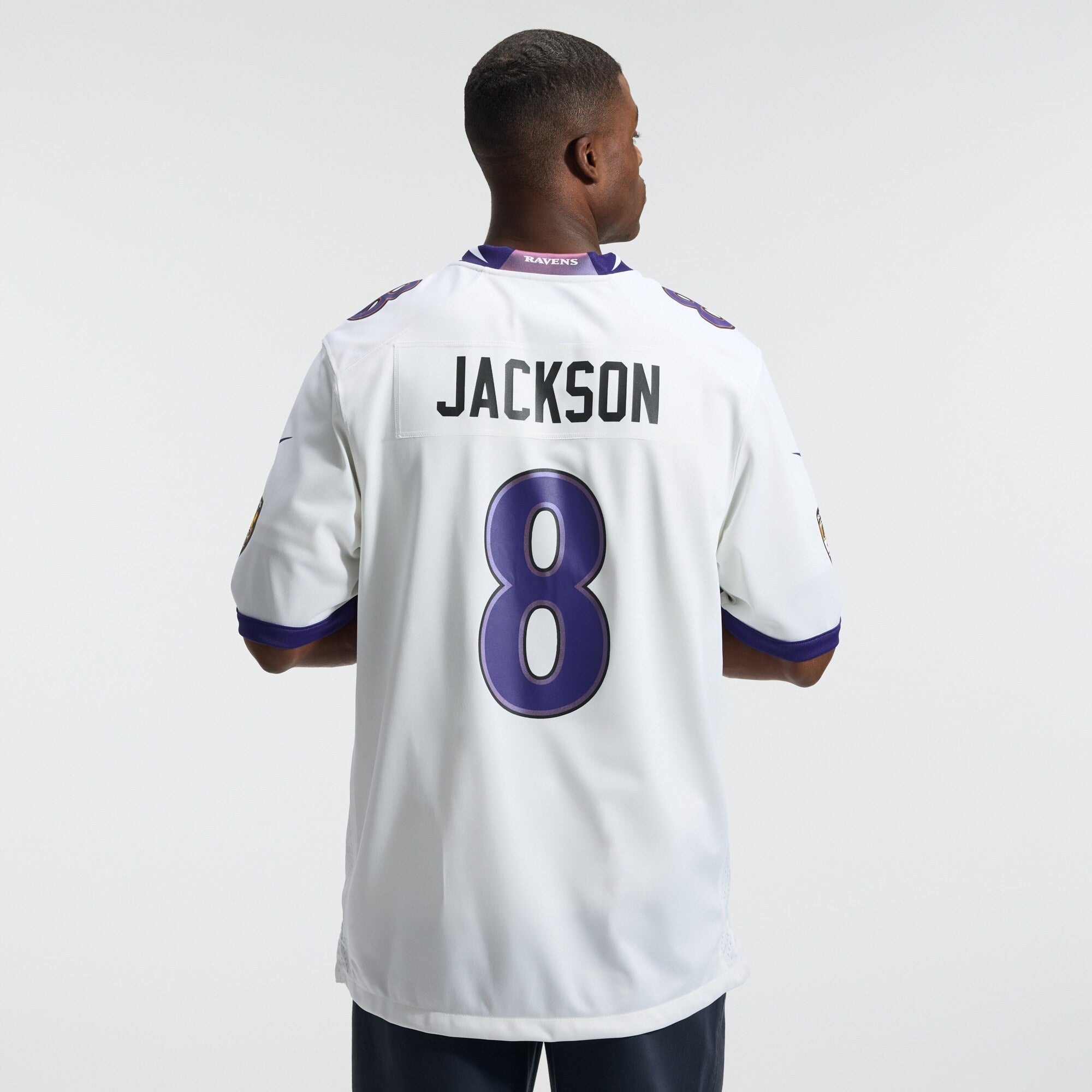 Baltimore Ravens Lamar Jackson Nike White Game Jersey