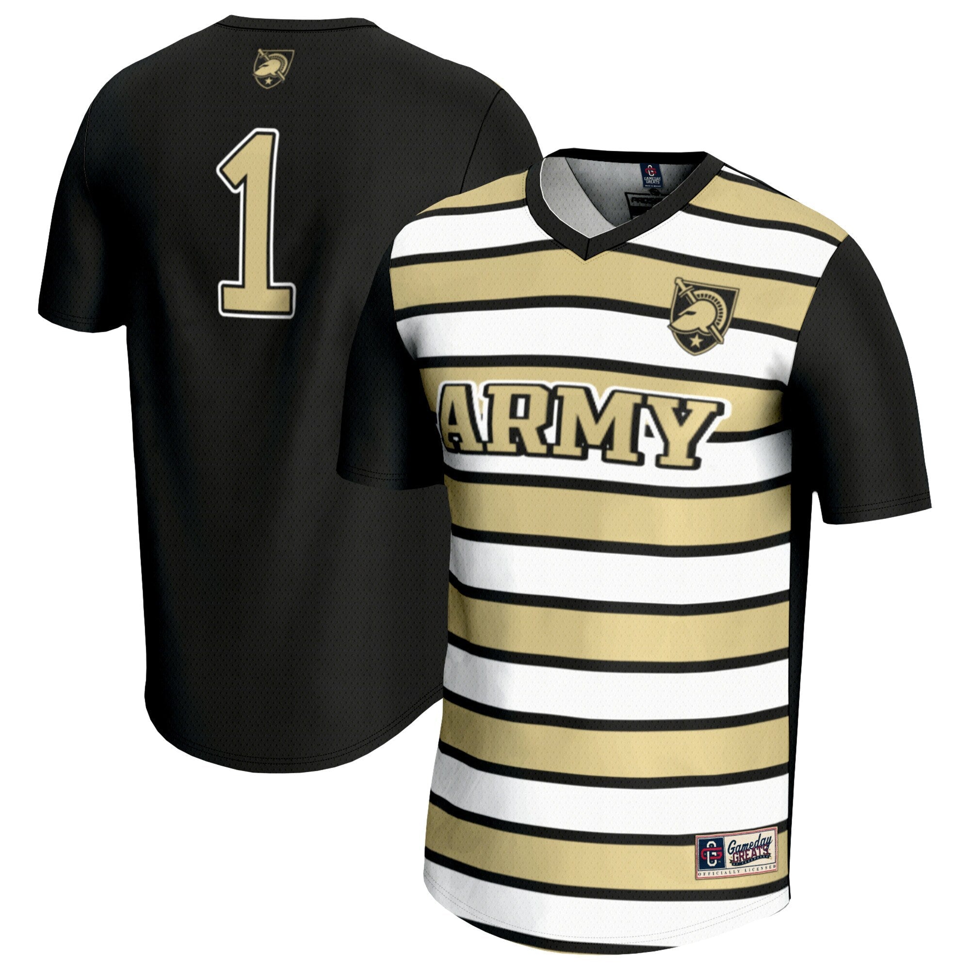 GameDay Greats #1 Black Army Black Knights Lightweight Soccer Fashion Jersey