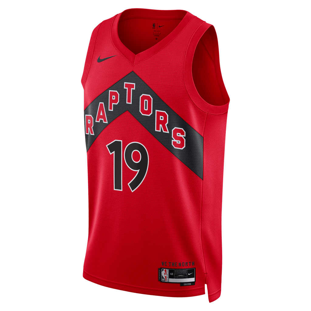 Toronto Raptors Nike Icon Edition Swingman Jersey - Red - Jakob Poeltl