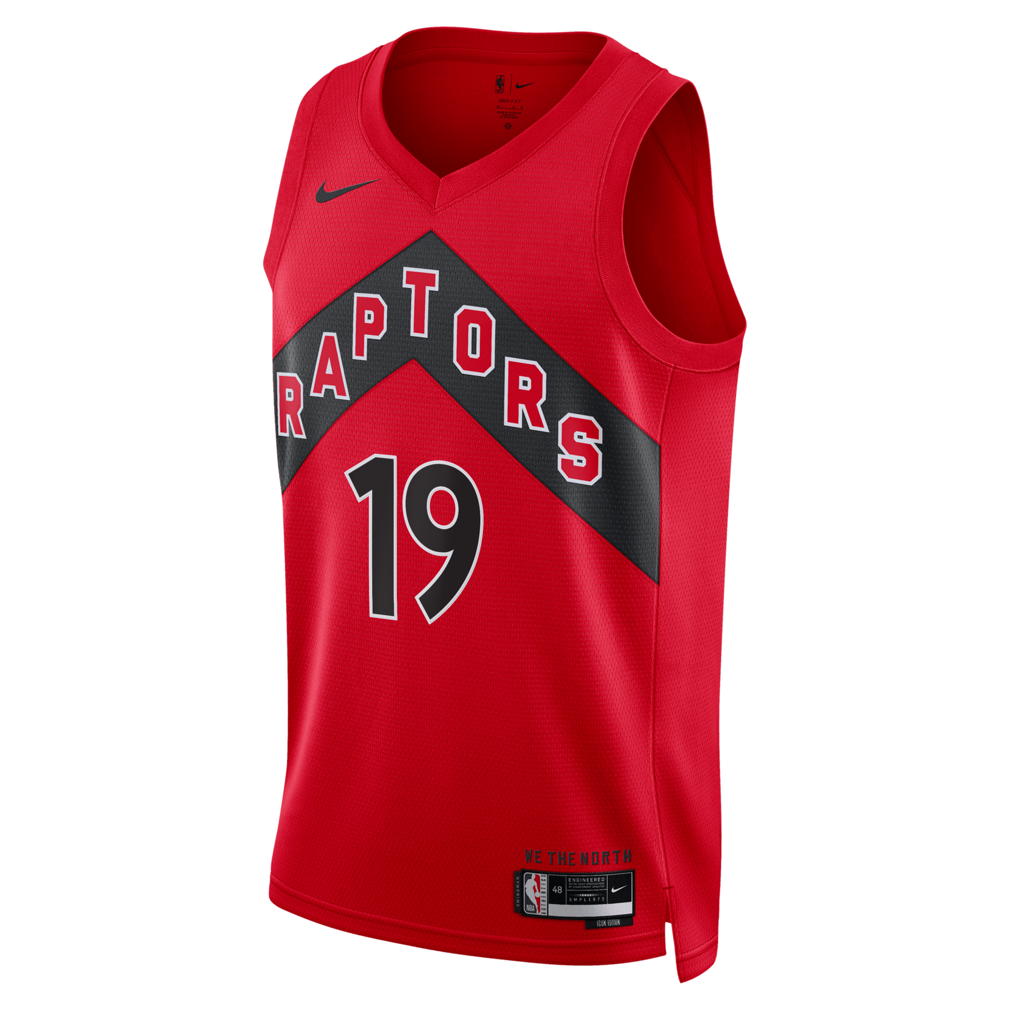 Toronto Raptors Nike Icon Edition Swingman Jersey - Red - Jakob Poeltl