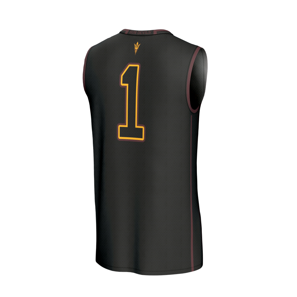 GameDay Greats Black #1 Arizona State Sun Devils Lightweight Collegiate Basketball Fashion Jersey