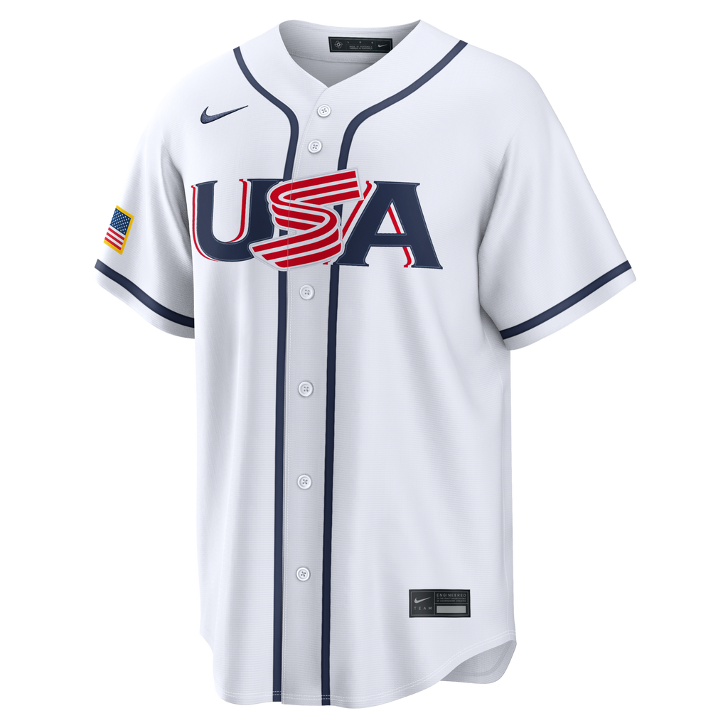 USA Baseball Kyle Schwarber Nike White 2026 World Baseball Classic Home Stadium Jersey