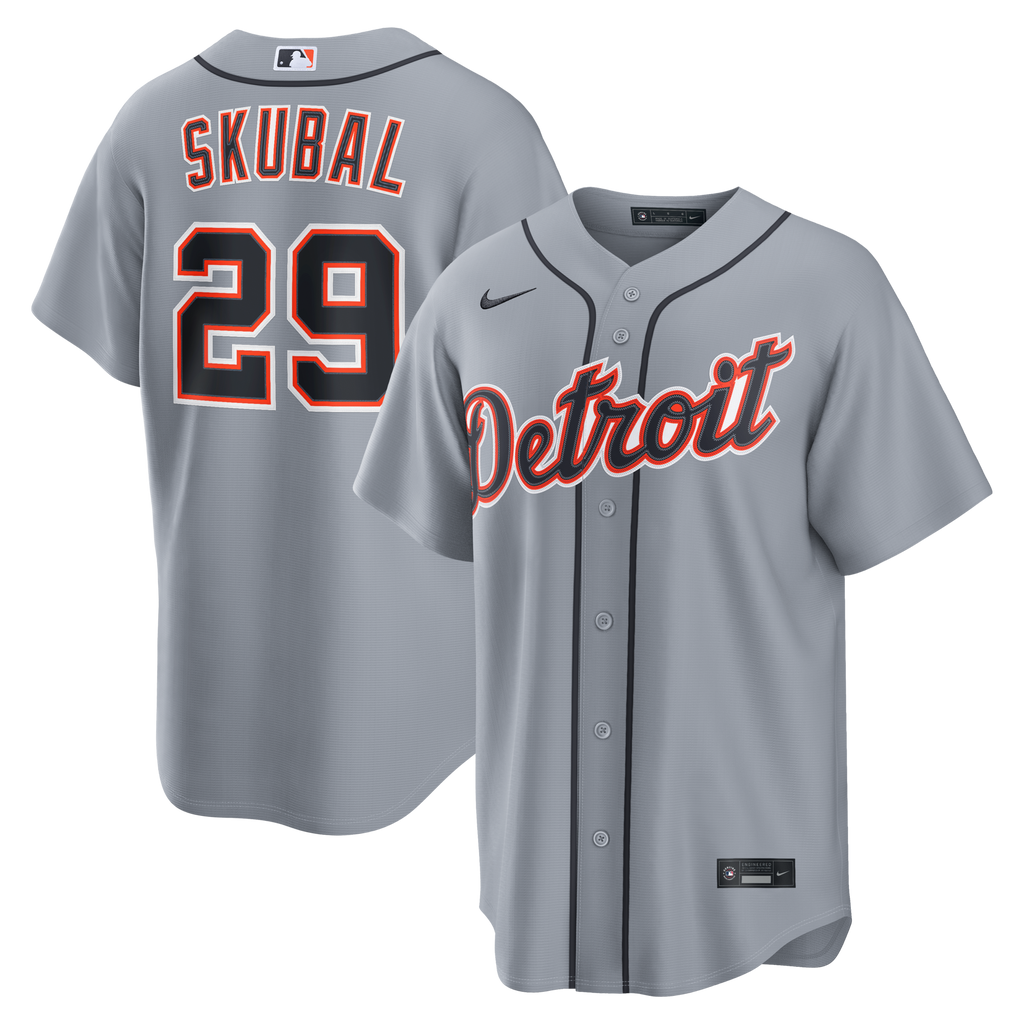 Detroit Tigers Tarik Skubal Nike Gray Road Replica Jersey
