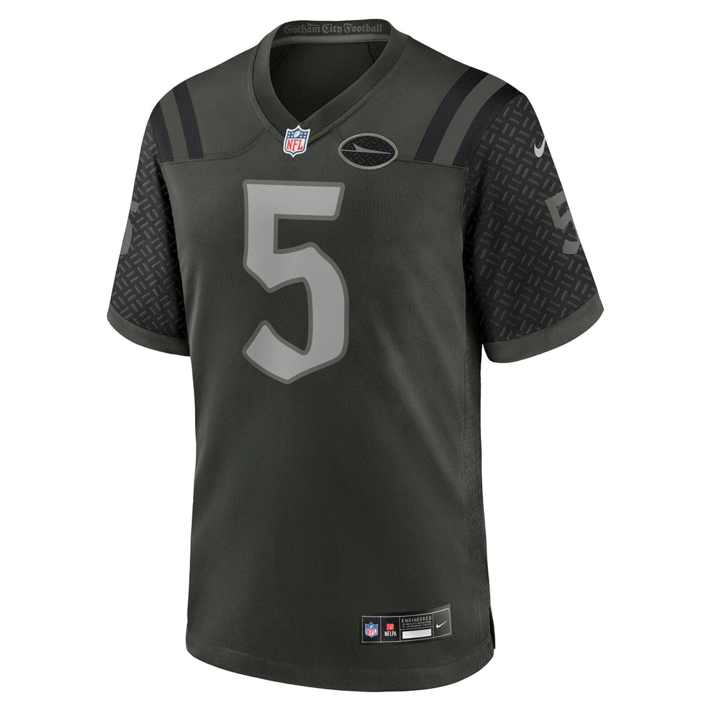 New York Jets Garrett Wilson Nike Gotham Green 2025 Rivalries Collection Game Jersey