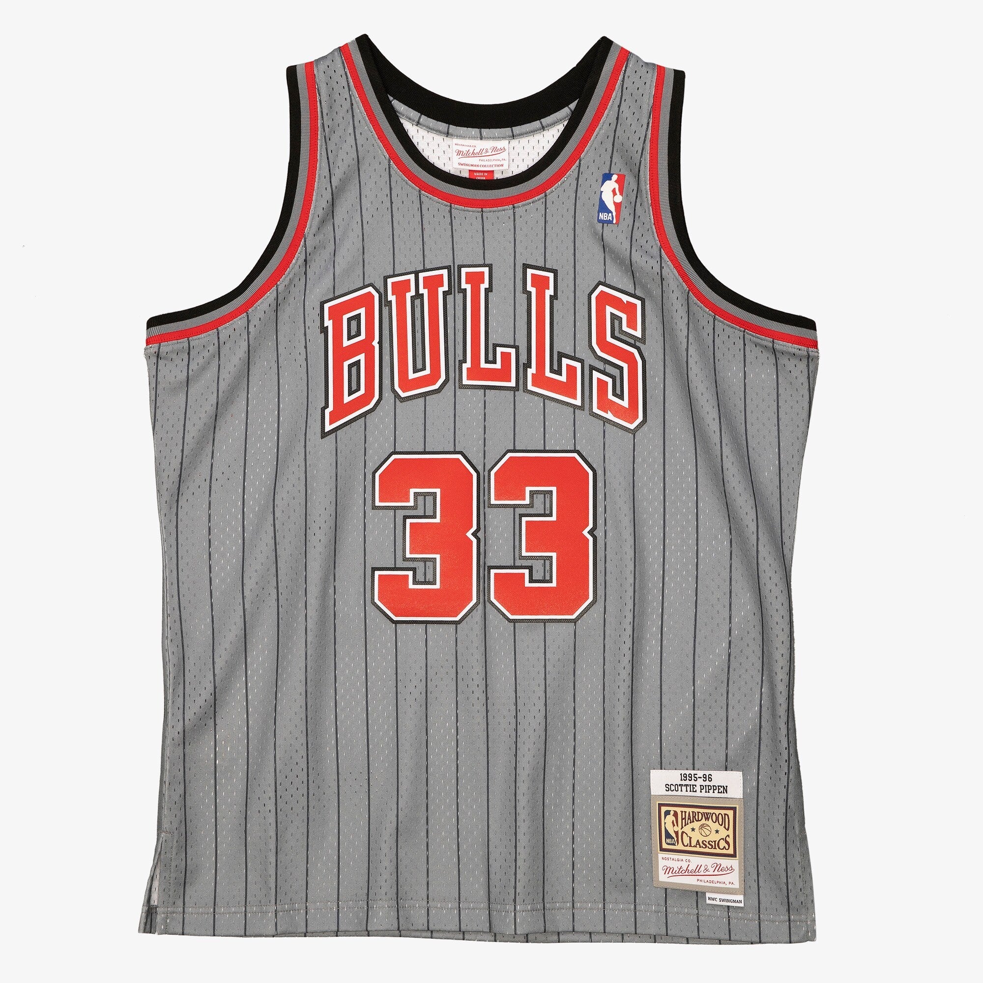 Chicago Bulls Mitchell & Ness Scottie Pippen 1995 Reload Swingman Authentic Jersey - Grey