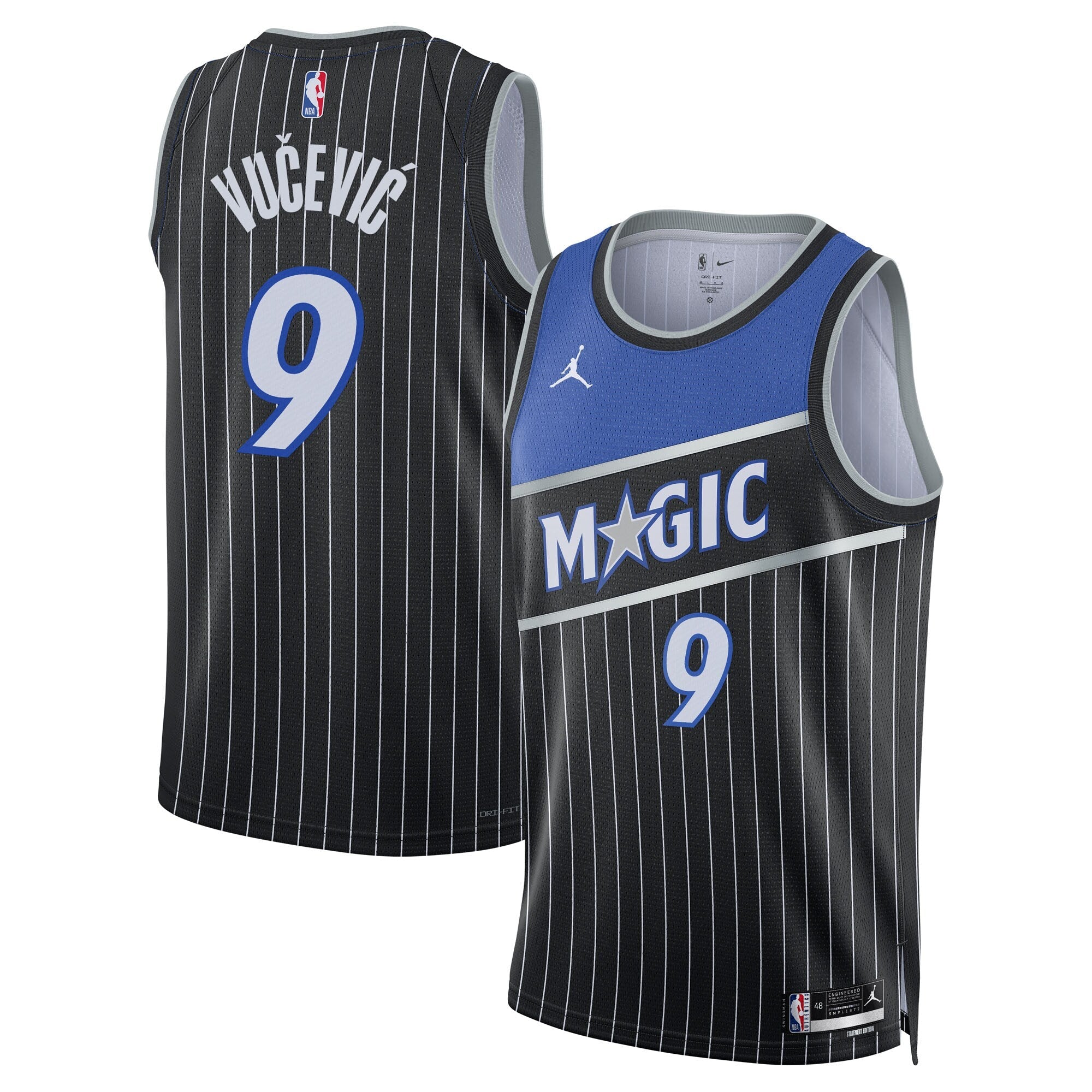 Orlando Magic Jordan Brand Statement Edition Jersey - Black - Nikola Vu?evi?