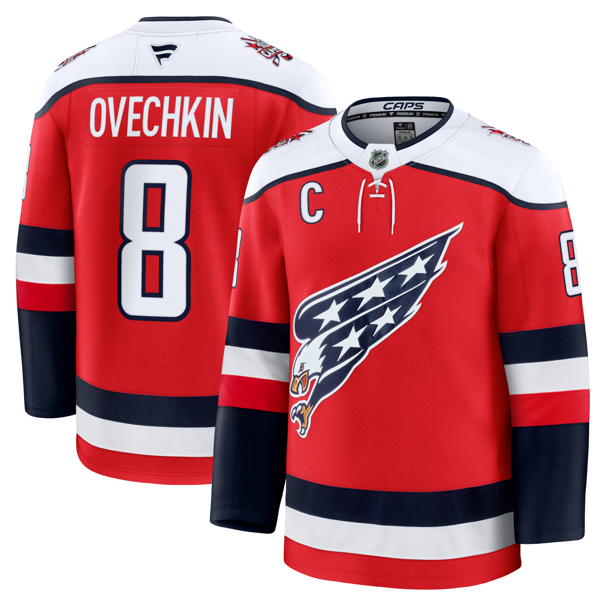 Washington Capitals Alexander Ovechkin Fanatics Red Alternate Premium Player Jersey