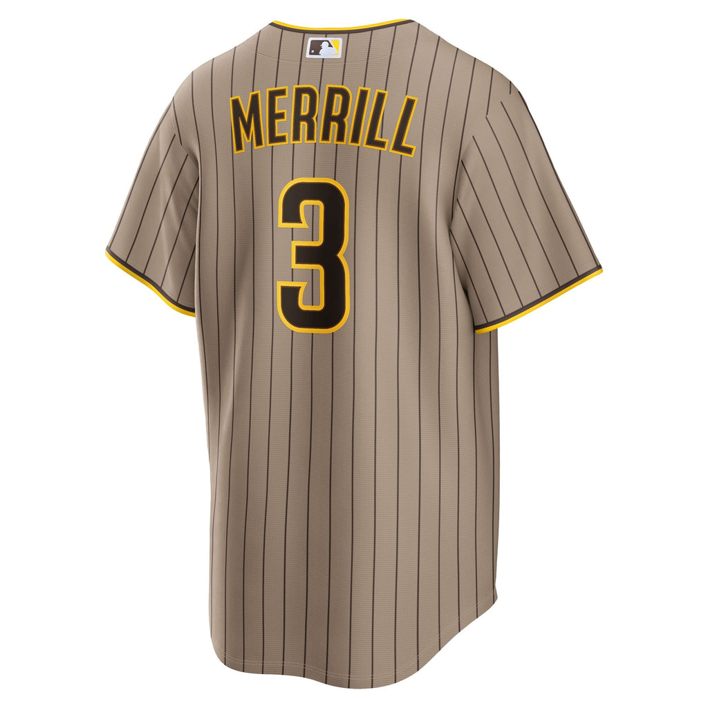 San Diego Padres Jackson Merrill Nike Sand Alternate Replica Jersey