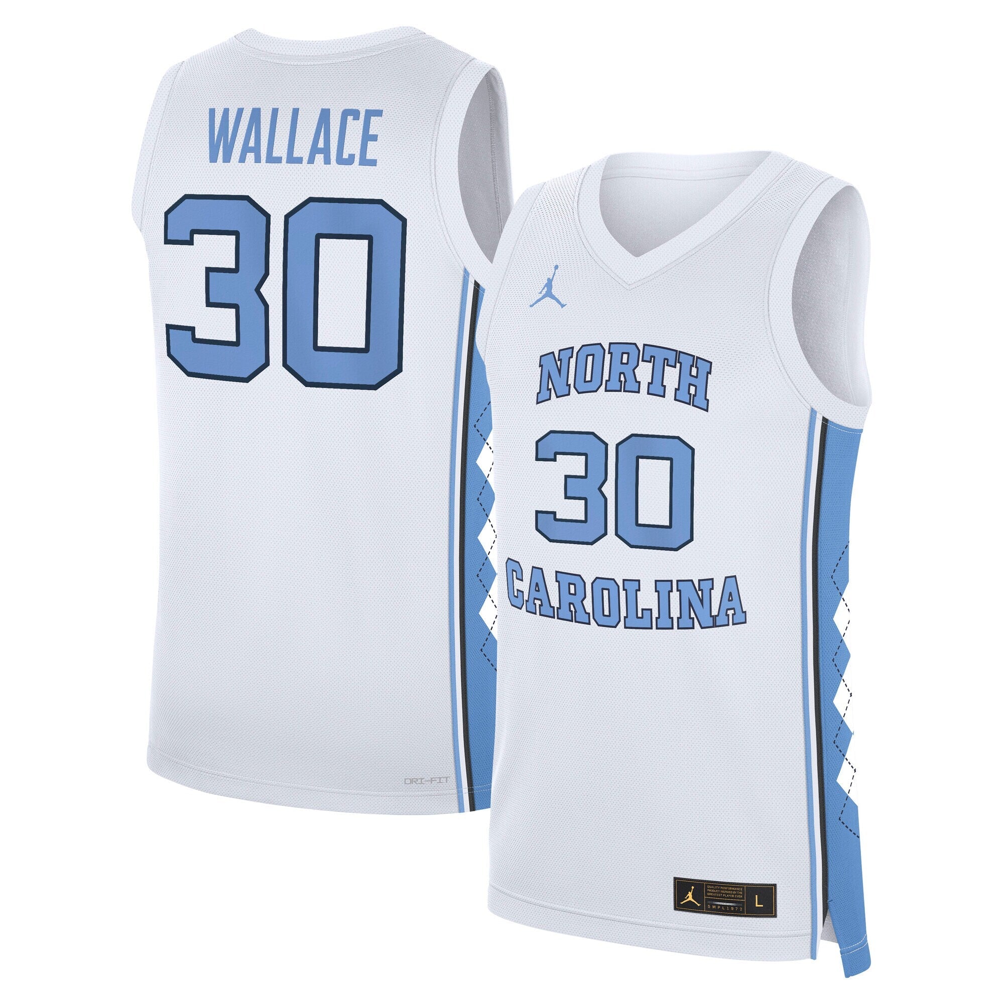 Jordan Brand Rasheed Wallace White North Carolina Tar Heels Replica Basketball Jersey