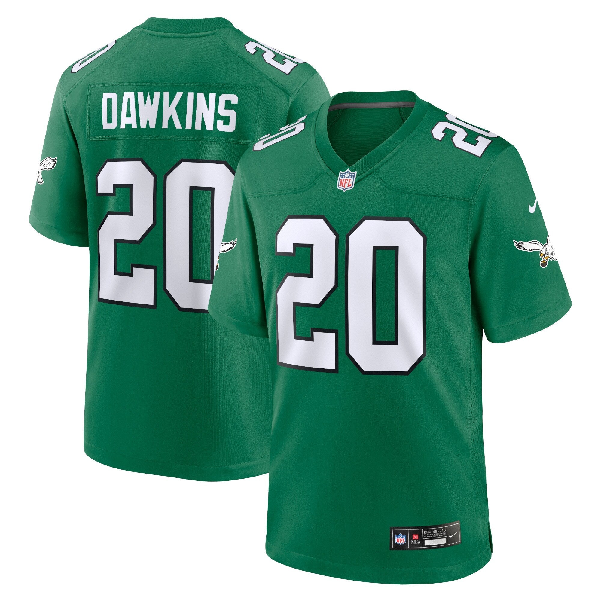 Philadelphia Eagles Brian Dawkins Nike Kelly Green Alternate Retired Player Game Jersey