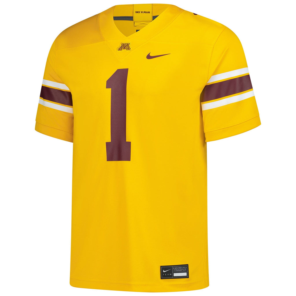 Nike #1 Gold Minnesota Golden Gophers Game Football Jersey